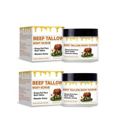 2PCS Beef Tallow Body Scrub Improves Loose Skin Lasting Moisturizing Anti Aging Lifting Brightening Nourishing Skin Care