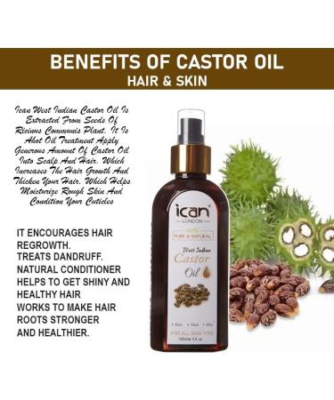 ICAN LONDON 100% PURE & NATURAL WEST INDIAN CASTOR OIL 150ML - Buy Online on GoSupps.com