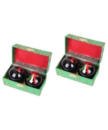 Healeved 4 pieces manual massage devices manual massage balls Chinese handballs Hand exercise Asian meditation balls Hand massage balls fitness health care asia