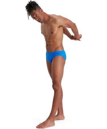 Speedo Men's Essential Eco Endurance+ 7cm Brief 8 Blue - Eco-Friendly Swimwear for Competitive Swim & Training - Buy Online on GoSupps.com