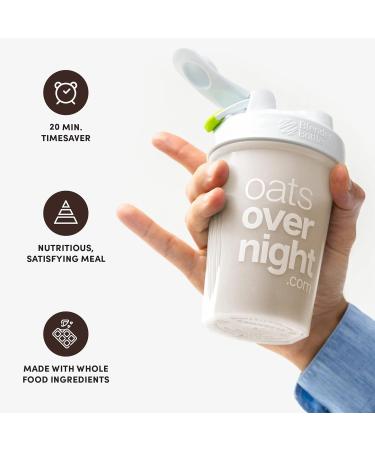 Oats Overnight - Dark Chocolate Sea Salt - Vegan 10g Protein Low Sugar Breakfast Shake - Gluten Free High Fiber Non GMO Oatmeal (2.2 oz per meal) (16 Pack) - Buy Online on GoSupps.com