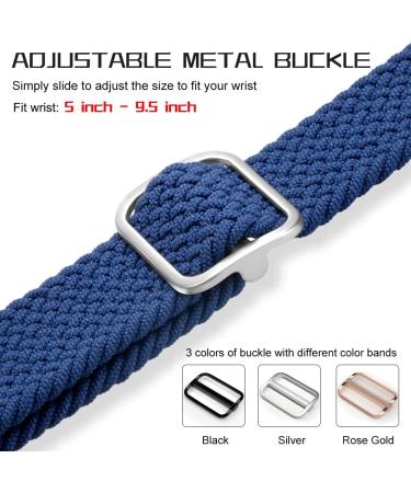 Qimela Stretchy Solo Loop Strap Compatible for Apple Watch Band 49mm 45mm 44mm 42mm for Women Men Adjustable Elastic Breathable Nylon Braided Sport Wristband for iWatch Series SE 8 7 6 5 4 3 2 1 Ultra Black 42mm/44mm/45mm/49mm - Buy Online on GoSupps.com
