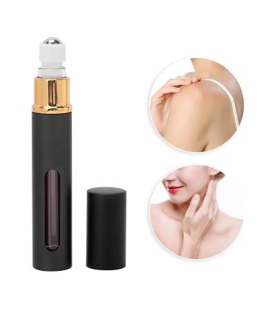 10ml Empty Roller Ball Bottle - Essential Oil Roller Refillable Perfume Container Travel Size Cosmetic Dispenser - Black - Buy Online on GoSupps.com