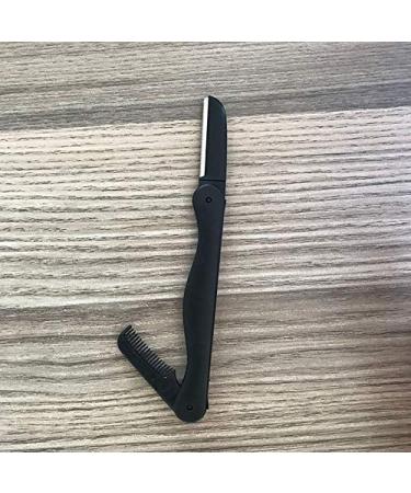 Griwiuiowe Folding ABS Eyebrow Knife & Comb - Precision Razor for Men & Women | International Shipping - Buy Online on GoSupps.com