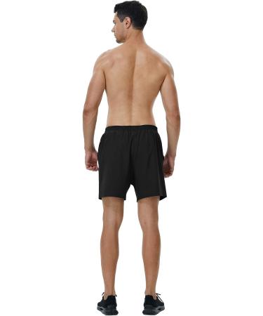 Roadbox Men's 5 Inch Quick Dry Running Shorts with Pockets - Black, Medium - Buy Online on GoSupps.com