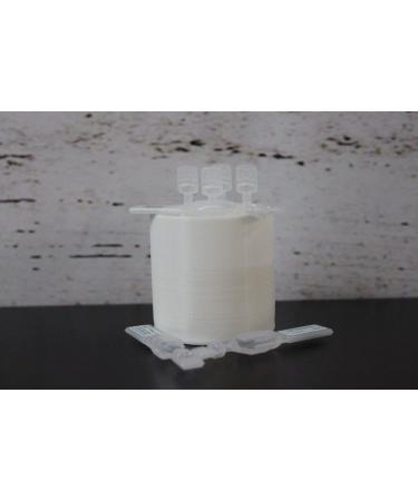 Znet3D Eye Drop Vials Holder & Storage with a pressure-fitted lid - Holds 7 Single Use Disposable Vials - Keep your eye drop vials organized and clean (White)