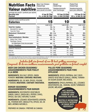 Gourmet du Village 3 of Our Best BBQ Seasoning - Buy Online on GoSupps.com