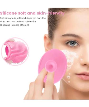 QiqaMole Silicone Shower Body Brush with Long Handle & Face Cleansing Brush - Non Slip Exfoliating Scrubber Set (Green) - Buy Online on GoSupps.com