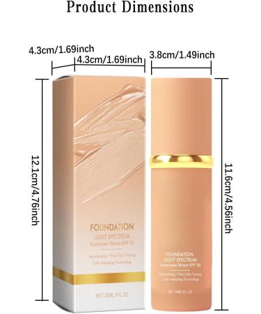 Enjoyaitlife Foundation 4 in 1 - Light Spectrum Light Spectrum Makeup- 4 in 1 Foundation Liquid 4-in-1 Versatile Foundation (1pcs Large) 1pcs 15 g (Pack of 2) - Buy Online on GoSupps.com