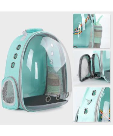 Green Bird Backpack Carrier | Portable Feeder Cups | Airline-Approved | Ventilated Space Capsule for Travel & Outdoor Use - Buy Online on GoSupps.com