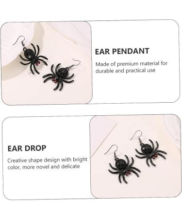 BIUDECO 3 Pairs Spider Eardrops Black Earrings for Men Women - Vintage Halloween Party Supplies - Buy Online on GoSupps.com