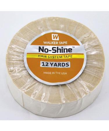 "No Shine" Double Sided Roll Tapes Stickers Adhesive for Men Hair System Replacement Toupee Hair Extension Wig Bundles Hair Weave Closure Lace Frontal(12 Yards & 1 Inch)