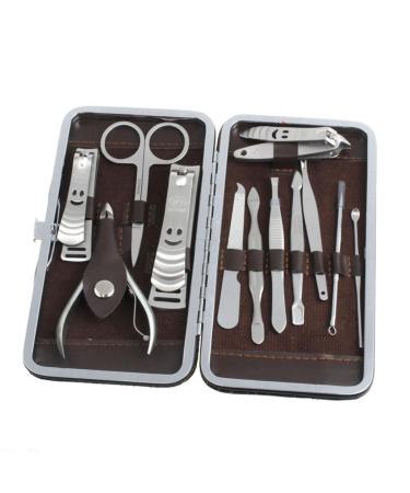 WhizzTech - 12-Pieces Nail care Personal Manicure & Pedicure Set Travel & Grooming Kit Tools