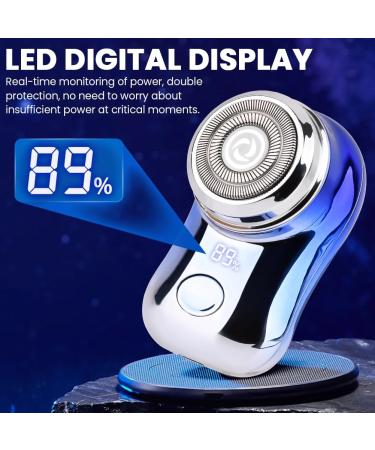 Mini Travel Electric Shaver - Portable Rechargeable Razor for Wet & Dry Use | Lightweight Pocket Size with Battery Display - Perfect for Teens & Business | Gradient Blue - Buy Online on GoSupps.com