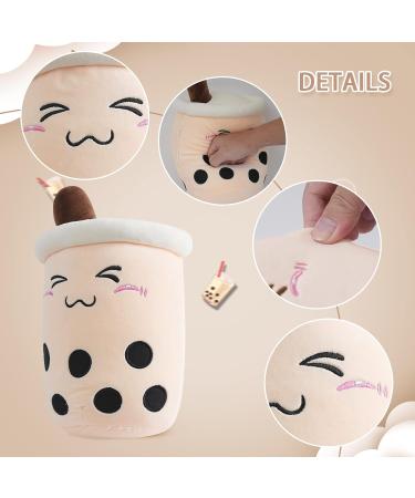 Anboor Bubble Tea Plush Pillow - 35cm Brown Boba Stuffed Toy for Kids | Soft and Cute Gift for Babies, Children | Stuffed Animals Plushies - Buy Online on GoSupps.com