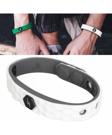 Saluaqui Waterproof Anti-Static Manual Band - Comfortable Light Anion Bracelet for Electrostatic Removal for Men & Women (White) - Buy Online on GoSupps.com