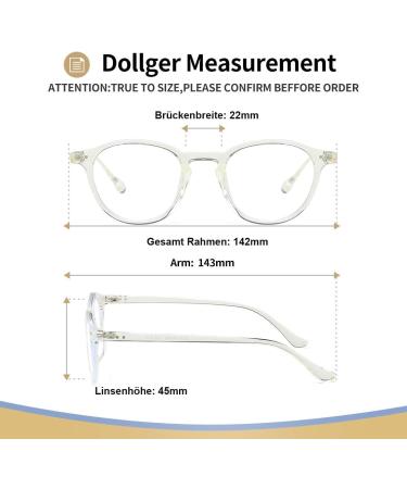 Dollger Blue Light Filter Glasses - Classic Round Frame Gaming Glasses for Men & Women - Anti-Blue Light Computer Glasses in Black & Transparent - Buy Online on GoSupps.com