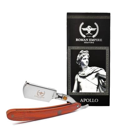 Razor Blades Club Roman Empire Razor Apollo professional hairdresser for beard mustache and contours (silver 1 piece)