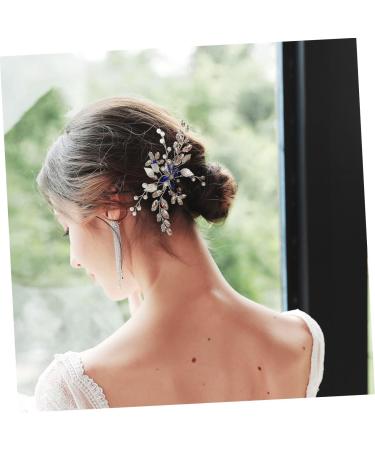 Ipetboom Crystal Headpiece Rhinestone Headpiece Pearl Hair Barrettes Flower Design Hair Comb Bride Headpieces for Wedding Artificial Pearl Hair Comb Bridal Barrette Simple Miss Accessories - Buy Online on GoSupps.com