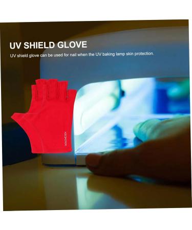 DOITOOL 2 Pairs Nail Gloves Glove Nail Salon Manicure Gloves Manicure Dryer Gloves Professional Nail Lamp Anti Fingerless Gloves Nail Gel Red Protector Protection Mj03 Polyester - Buy Online on GoSupps.com