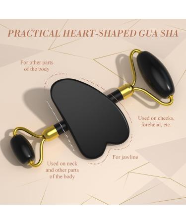 YLTNEUQER Jade Roller Gua Sha Set (Black) - Buy Online on GoSupps.com