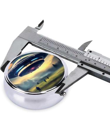 UFO Landinground Pill Box - 3 Compartment Black Travel Organizer for Pills | Portable Travel Pill Box - Buy Online on GoSupps.com
