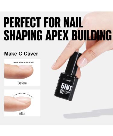 TOMICCA 5 in 1 Builder Nail Gel 15ML - Milky White UV Nail Gel Polish for Strong Nails & Extensions | Nail Art Supplies for Easy Shaping and Repair - Buy Online on GoSupps.com