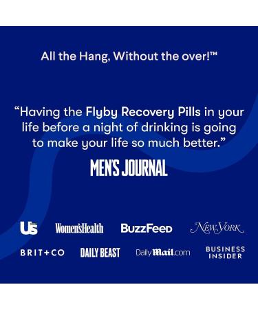 Flyby Recovery Supplement - All The Hang, Without The Over! - with Milk Thistle, Vitamin C, Activated Charcoal, and Apple Cider Vinegar - Pre & Post Drinking Formula (80 Count) pack of 80 - Buy Online on GoSupps.com