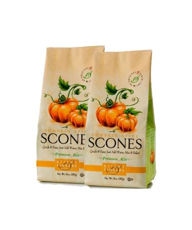 Sticky Fingers Scone Mix (Pack of 2) 15 Ounce Bags  All Natural Scone Baking Mix (Pumpkin Spice)