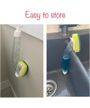 Non Scratch Heavy Duty Dish Washing Wand and Refill Sponge Heads Set for Kitchen Sink Pot and Dishes - Dish Soap Dispenser Wand - Cleaning Brush Scrubber for Washing Scrubbing and Household Use - Buy Online on GoSupps.com
