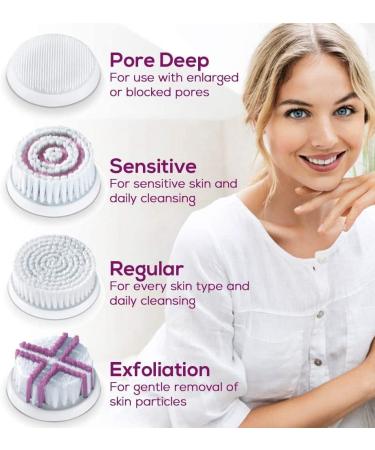 Beurer FC95 Deep Facial Cleansing Brush | Rechargeable Cleansing Brush for 6-Times Deeper Cleaning | 4 Brush attachments | 2 Rotation Settings | 3 Speed Settings | Includes Charging Station - Buy Online on GoSupps.com