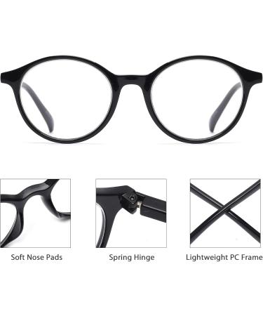 JM Vintage Round Reading Glasses 3 Pack - Spring Hinge Readers for Men & Women - 1.50 Magnification - Buy Online on GoSupps.com