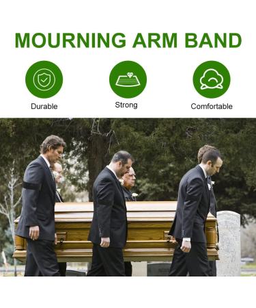 20-Piece Black Elastic Mourning Bracelets | Grief & Funeral Bands | Delitls Floral Sports Memorial Bracelets - Buy Online on GoSupps.com