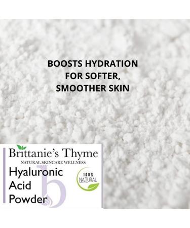 Brittanie's Thyme Pure Hyaluronic Acid Serum Powder 100g | High Molecular Weight, Cosmetic Grade, 100% Natural | Boosts Skin Hydration for Soft, Smooth Skin - 3.52oz - Buy Online on GoSupps.com