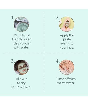 minature French Green Clay powder by mi nature 100g(3.5oz) Montmorillonite Clay Facial Care Skin care - Buy Online on GoSupps.com