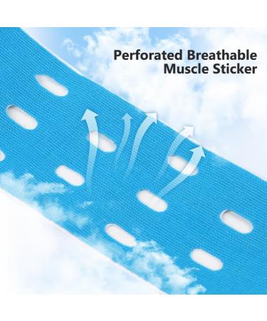 RooRuns Kinesiology Tape - Premium Hypoallergenic Athletic Tape for Muscle Pain Relief & Joint Support - 1 Roll Waterproof Black - Buy Online on GoSupps.com