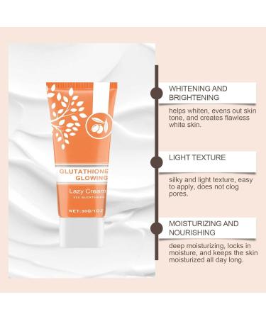 Lazy Cream Brightening Cream Whitening Face Cream Creme Eclaircissante Facial Creme Blanchissante Facial Lightening Face Cream Lotion Whitening Lazy Cream Orange Exfoliating Brightening Gel (2pc) - Buy Online on GoSupps.com