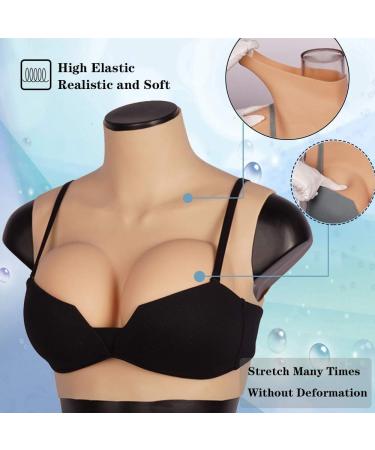 Buy SALANE Silicone Breast Plate - Realistic Brown C Cup Fake Breasts for Drag Queens & Crossdressers | International Shipping Available - Buy Online on GoSupps.com
