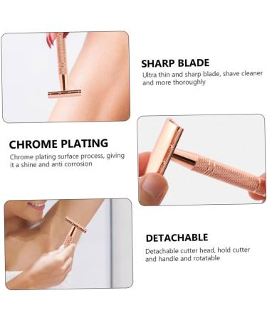 Angoily Metal Razor for Women & Men | Double Edge Beard & Facial Shaver Manual Aluminum Design - Buy Online on GoSupps.com