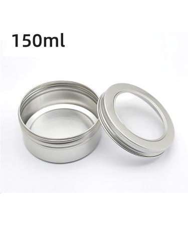 Zeoabsy 100 Pcs 150ml Silver Aluminum Cans with Screw Cap - Perfect for DIY Ointments Candle Making Cosmetics & Shaving Soap - Buy Online on GoSupps.com