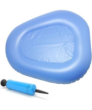 KIKIGOAL Washable Portable Inflatable Bed Pan for Elderly, Inflatable Stool Bedsore Toilet - Blue - Buy Online on GoSupps.com