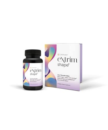 Lifepharm Extrim Shape - Weight Loss Supplement for Women and Men - Effective Weight Management Boost Metabolism & Energy Levels While Blocking Sugars & Carbs & Burning Excess Fat - 60 Tablets