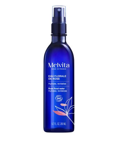 Melvita - Eau Florale - Tonifie et Rafra chit la Peau - Multi-Usages - Pour Tous Types de Peau - Fabriqu e en France Rose 200 ml