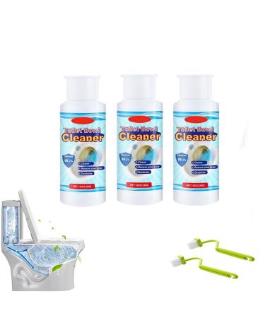 Splash Cleaner Splash Foam Toilet Cleaner 150g Toilet Active Oxygen Agent Cleaner Foaming Powder For Squatting Pans Urinals Washbasins Toilet Bowl With Cleaning Brush(Color:3PCS)