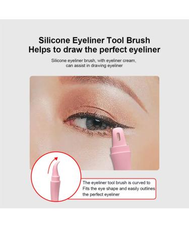 2pcs Pink Eyelash Eyeliner Guard - Silicone Comb Shield & Applicator | Mermaid Lash Stencils for Perfect Makeup | International Shipping Available - Buy Online on GoSupps.com