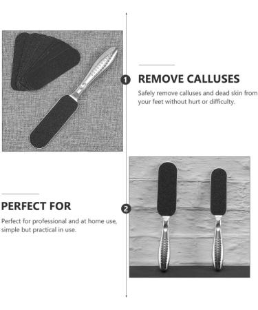 Exceart Double-Sided Pedicure Tool - Callus Remover & Care Tool (23cm) | Durable Metal & Plastic Scraps | International Shipping Available - Buy Online on GoSupps.com