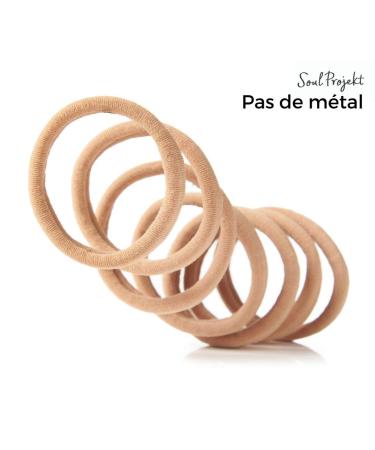 Soul Project 50-Piece Blonde Hair Ties - No Metal Elastic Bands for All Hair Types | Perfect for Ponytails & Buns | Ideal for School Work Gym - Dark Blonde Hair Accessories - Buy Online on GoSupps.com