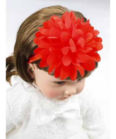 MACHSWON Baby Girls First Walking Shoes Mary Jane Flats with Bow-Knot | Anti-Slip Princess Christening Shoes | Infant Outdoor Shoes | Headband Included | 6-12 Months (Red) - Buy Online on GoSupps.com