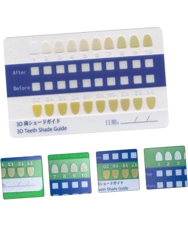 Mobestech 5 Sets 20pcs Tooth Color Card Label - PVC Dental Tools for Oral Care | International Shipping Available - Buy Online on GoSupps.com