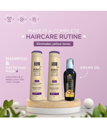 Purple Shampoo Rubio Marfil Blonde Pearl with Argan Oil - Perfect Blonde 11.8 oz | Enhance Your Blonde Hair - Buy Online on GoSupps.com